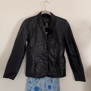 Black leather jacket